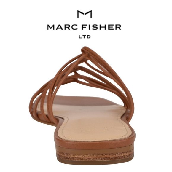 NEW Women's Marc Fisher Ltd Marcio Slide Sandal, Size 6, 7.5 and 10 - Brown - Picture 3 of 8